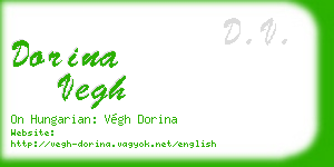 dorina vegh business card